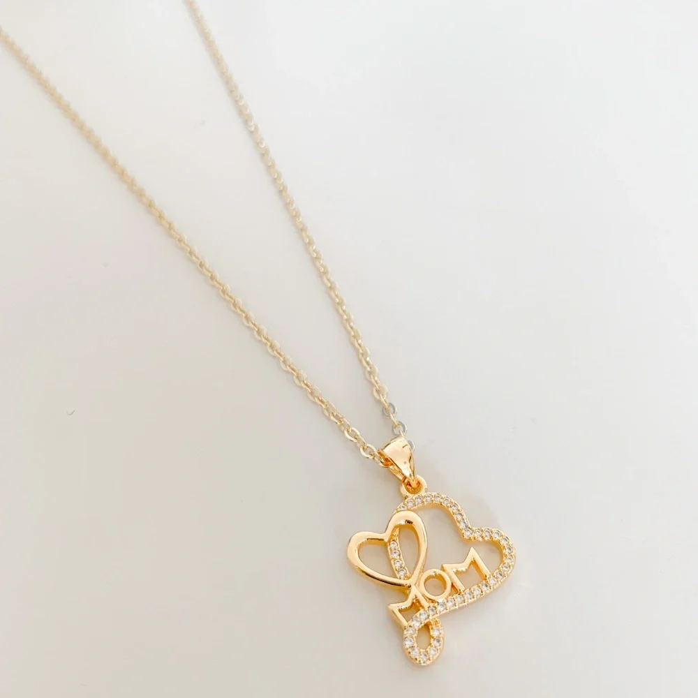 Heart Mom Necklace | 14k Gold Filled - Picture 3 of 7